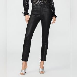 PAIGE Cindy Black Fog Luxe Coating Pant size 34